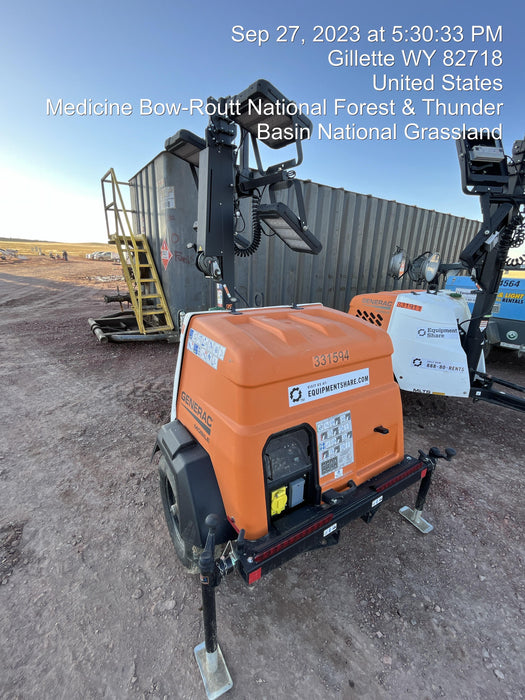 2023 Generac MLT2 Diesel, Flex Switch 120V Input, Powerzone Controller, (4) 320W LED Lights, 4kW Generator, 39.9 Gal Fuel Tank, 2" Ball, T3