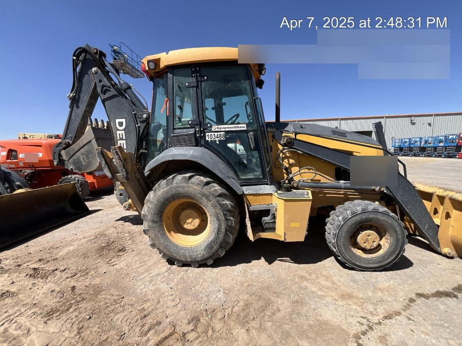 2020 John Deere 310LEP Cab/Heat/Air, 4WD, Standard Stick, Pilot Controls, 2 Way Hydraulics, TAG Manual QC