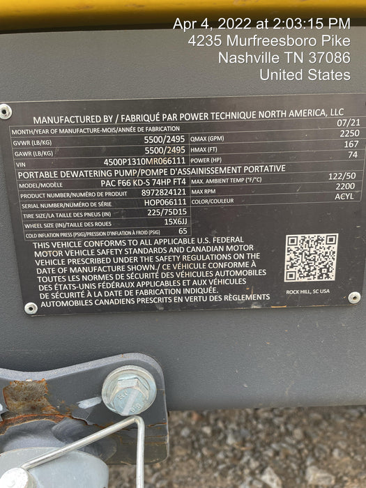 2021 ATLAS COPCO PAC F66 KD-S