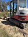 2019 Takeuchi TB290 Cab, AC, Rubber Tracks, Dozer Blade, Travel Alarm, Control Pattern Change Valve, Auxiliary Hydraulics w/18" Quick Coupler Bucket with teeth, 6.2 cu. ft. capacity/24" Quick Coupler Bucket with teeth, 8.6 cu. ft. capacity/36" Quick Coupler Bucket with teeth, 13.4 cu. ft. capacity, Quick Coupler, Hydraulic Thumb Installed