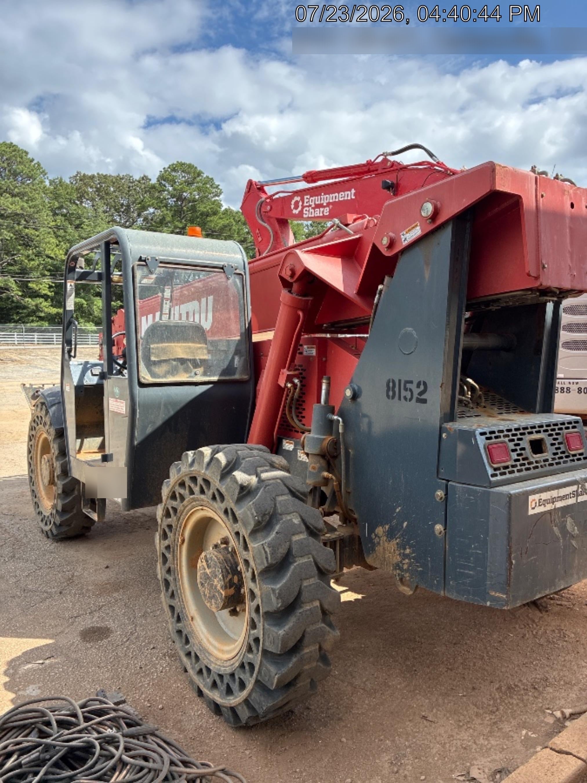2018 Manitou MTA10055 Manitou MTA 10055 w/Open ROPS, Work Lights/Strobe, Aux Hyd, Solid Tires, Lift Hook, 66" Carriage, 60" Forks