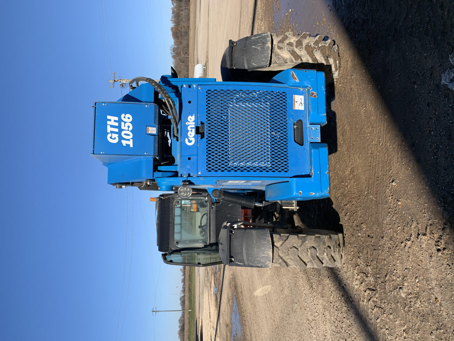 2019 Genie GTH-1056 Cab/Heat/AC, Solid RT Tires, LED Work Lights, Beacon 60" QA Carriage, 60" Forks