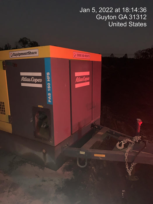 2020 ATLAS COPCO PAS 150 HF CS Enclosed