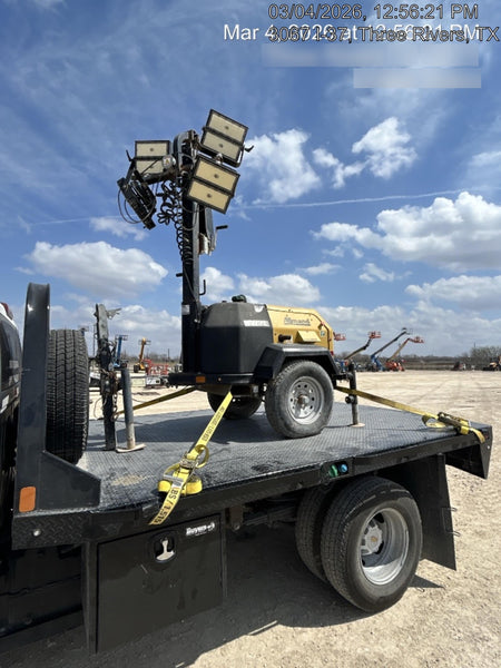 Allmand NLV3GR (4) LED Light Fixture 350W, 23' Vertical Mast, 3kW Prime, Towable, Deep Sea L401, Leveling Jacks, Yanmar T4F 5.8hp