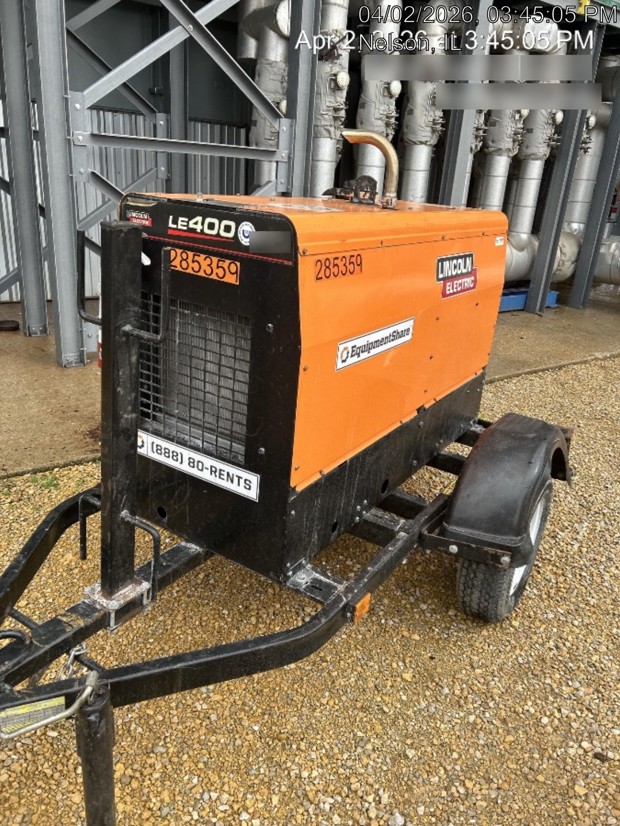 2022 Lincoln Electric LE400 Kubota V1505, Trlr, Cable Rack, Light Kit, ES Decals, T3