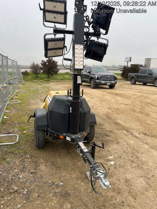 2022 Allmand NLV3GR (4) LED Light Fixture 350W, 23' Vertical Mast, 3kW Prime, Towable, ES Decals, T3