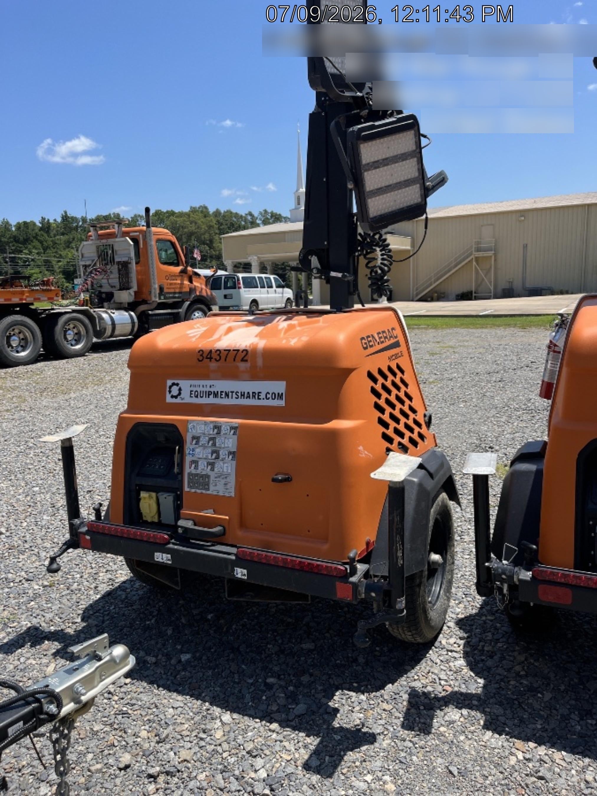 2023 Generac MLT2 Diesel, Flex Switch 120V Input, Powerzone Controller, (4) 320W LED Lights, 4kW Generator, 39.9 Gal Fuel Tank, 2" Ball, T3