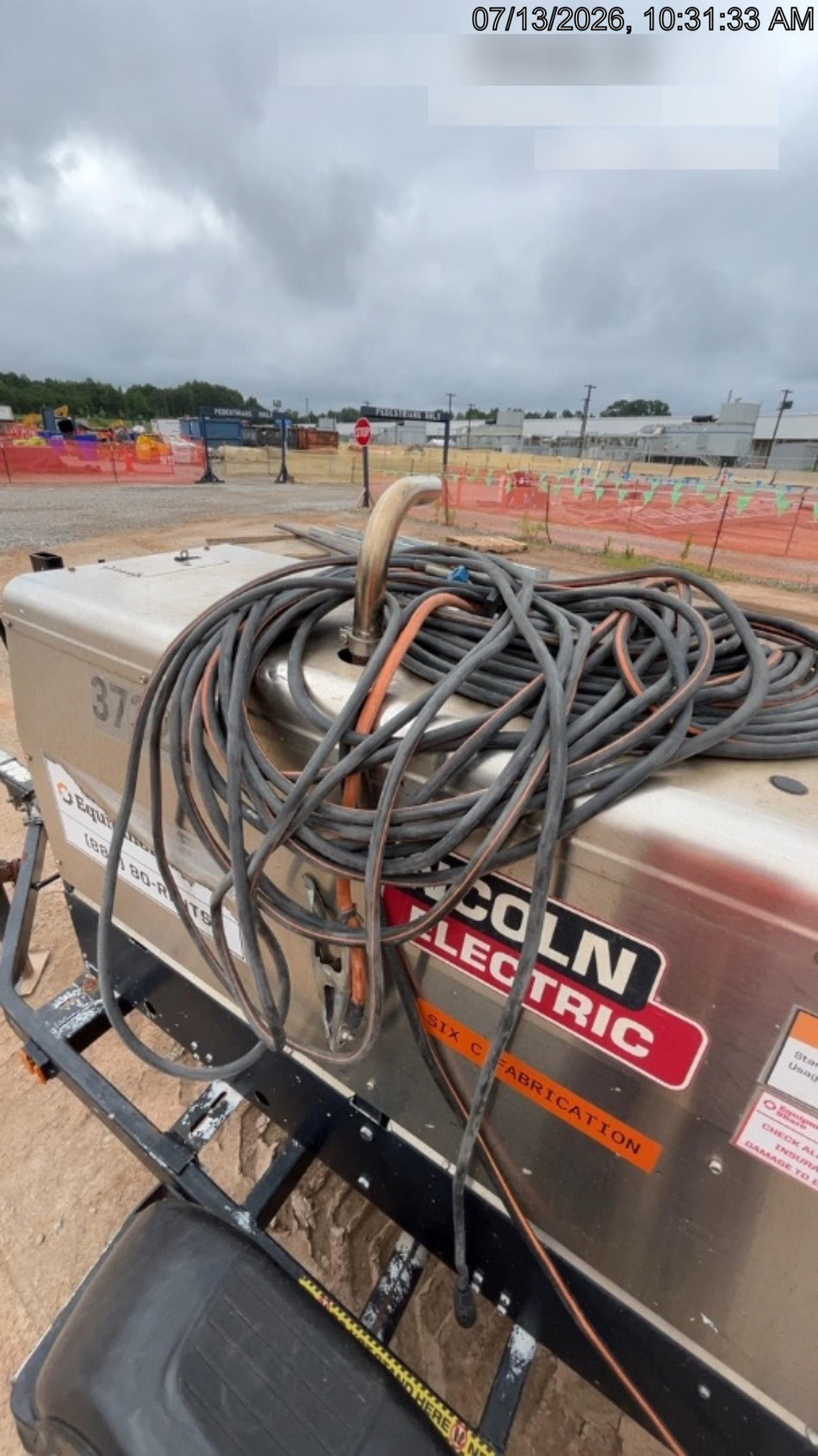 2019 Lincoln Electric Vantage 322 Ready-Pak 3, Two Wheel Trailer, Fender and Light Kit, Cable Rack