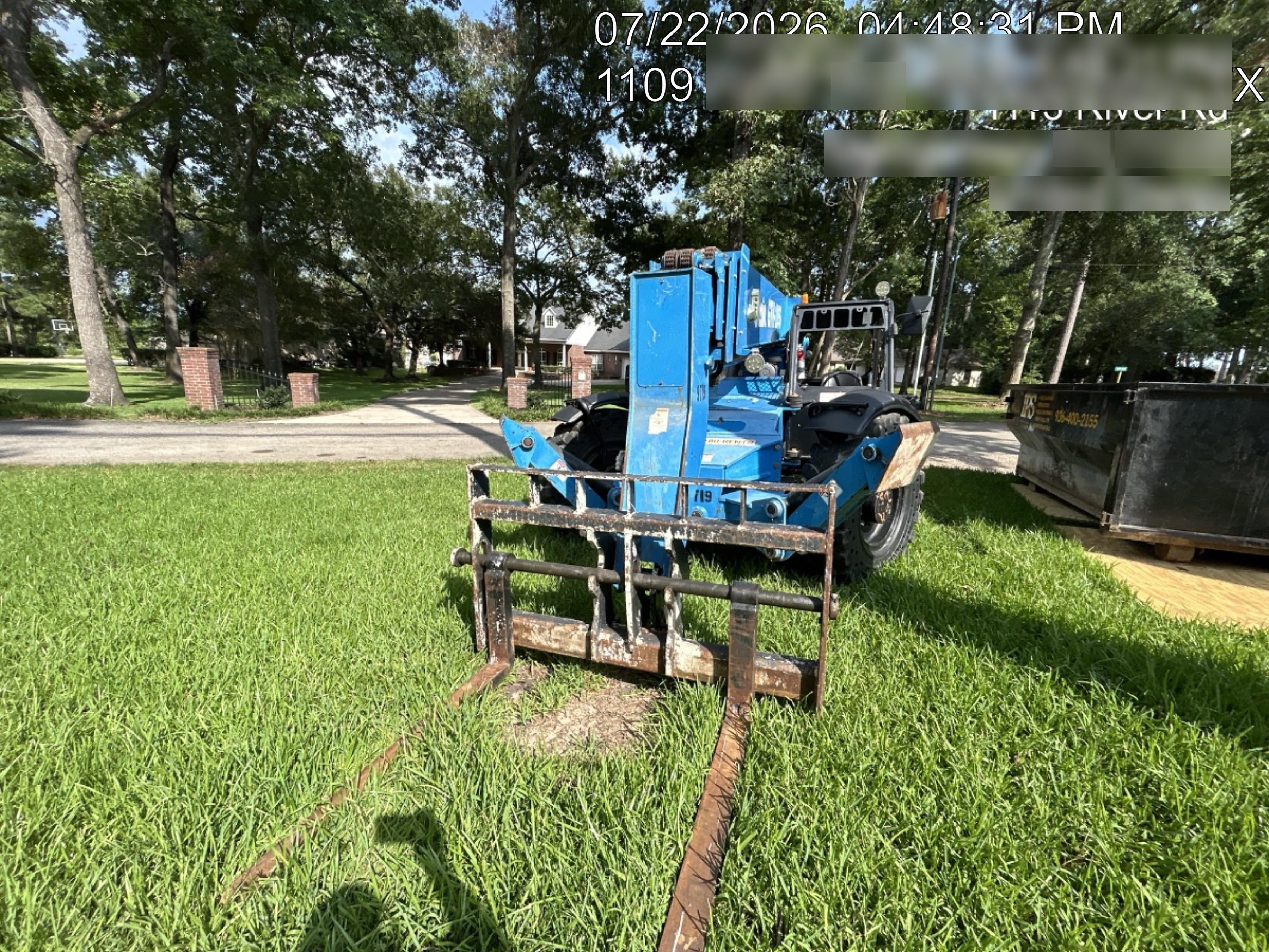 2018 Genie GTH-1056 Genie GTH-1056 w/Open ROPS, Solid Tires, Work Light/Beacon, 60" Carriage and Forks
