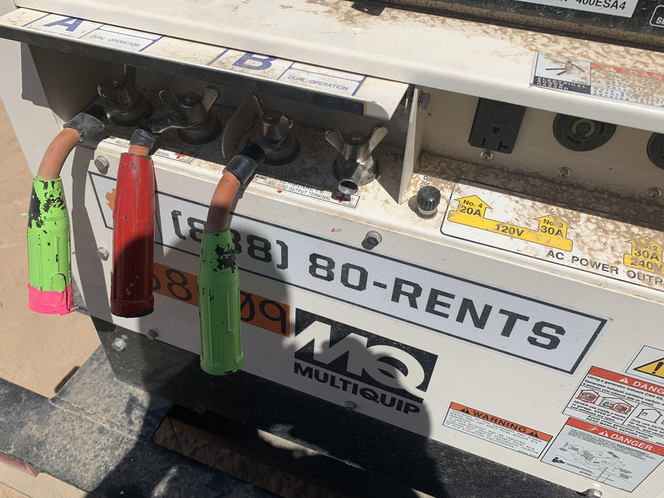 2020 Multiquip DLW400ESA4 400 amp Welder, 14kW, 120/240V, T4F Kubota, Trailer