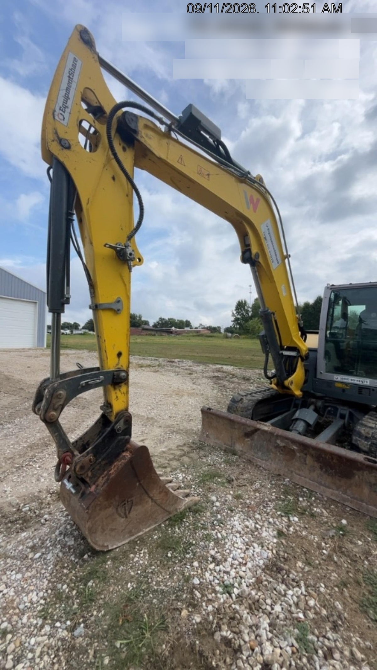 Wacker Neuson ET90 Cab, Long Dipperstick, Track, Bucket