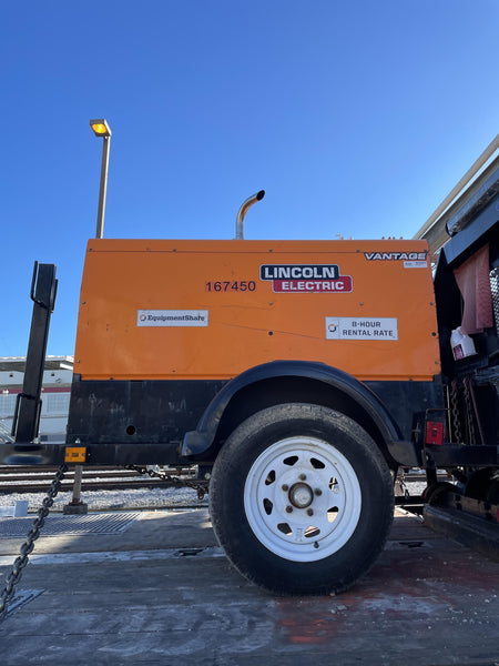 2021 Lincoln Electric Vantage 322 Vantage 322 Ready Pak 3 w/ Decals, ORANGE (includes trailer, cable rack, fender light kit) NO Telematics