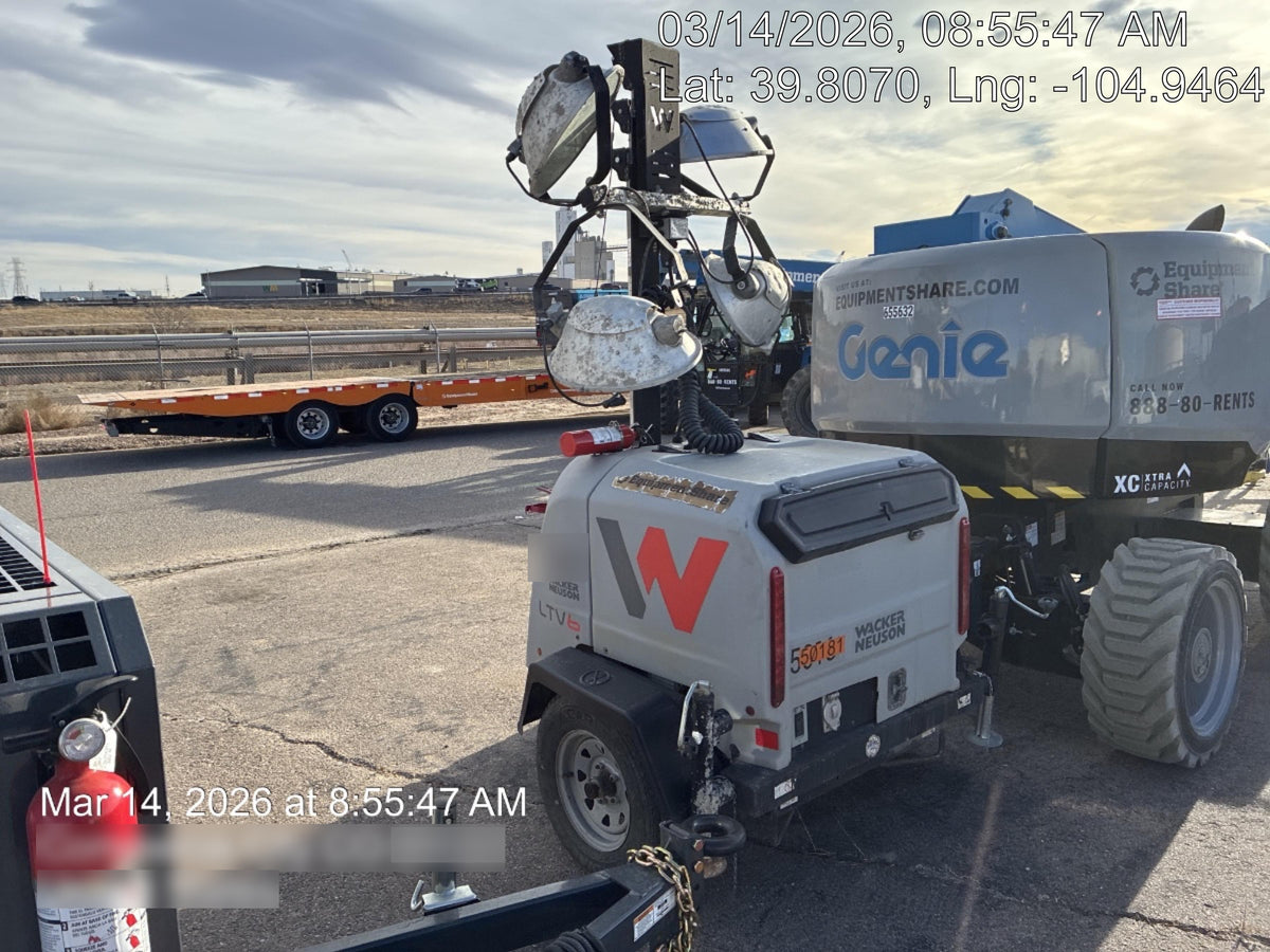 2019 Wacker Neuson LTV6L-MH Mobile Light Tower w/Fuel Level Sensor Installed