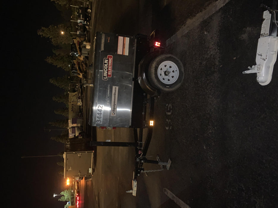 2019 Lincoln Electric Vantage 322 Welder Ready-Pak 3, Two wheel trailer, Fender and Light kit, Cable Rack