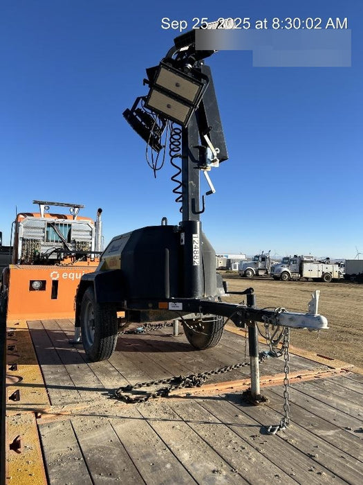 2021 Allmand NLV3GR (4) LED Light Fixture 350W, 23' Vertical Mast, 3kW Prime, Towable, Deep Sea L401, Leveling Jacks, Yanmar T4F 5.8hp