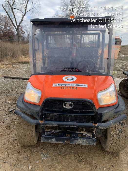 2022 Kubota RTV-X1140W-H Plastic Canopy, Windshield Acrylic Clear, LED Strobe Light, Wire Harness Kit, Back up Alarm