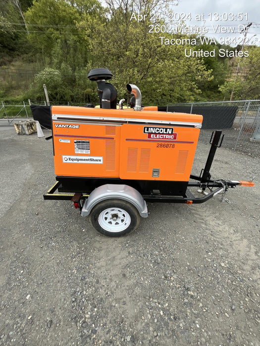 2022 Lincoln Electric Vantage 549X Crosslink Technology, Trailer Mounted, ES Decals, T3