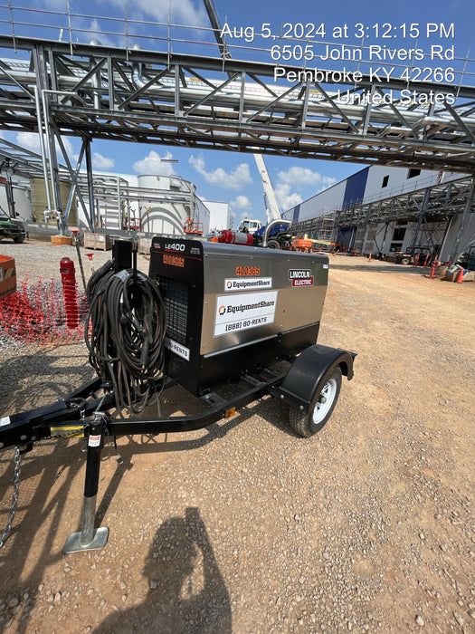 2024 Lincoln Electric LE400 Kubota V1505, Trlr, Cable Rack, Light Kit, ES Decals, T3