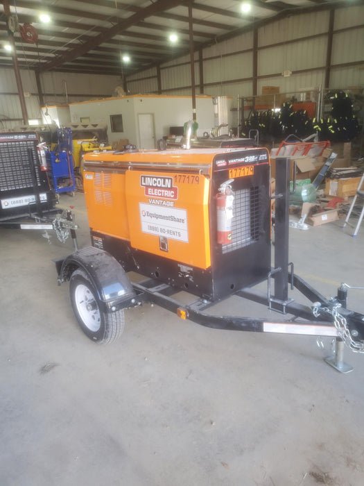 2021 Lincoln Electric Vantage 322 Vantage 322 Ready Pak 3 w/ Decals, ORANGE (includes trailer, cable rack, fender light kit) NO Telematics