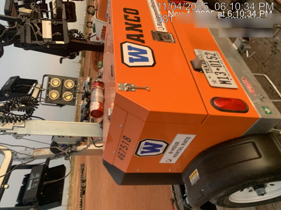 2024 Wanco WLTT-4MM4K Diesel, Deep Sea Controller, Shore Power Plug, Auto Start, (4) 350W LED Floodlights, 4kW Generator, 60 Gal Fuel Tank, 2" Ball, T3