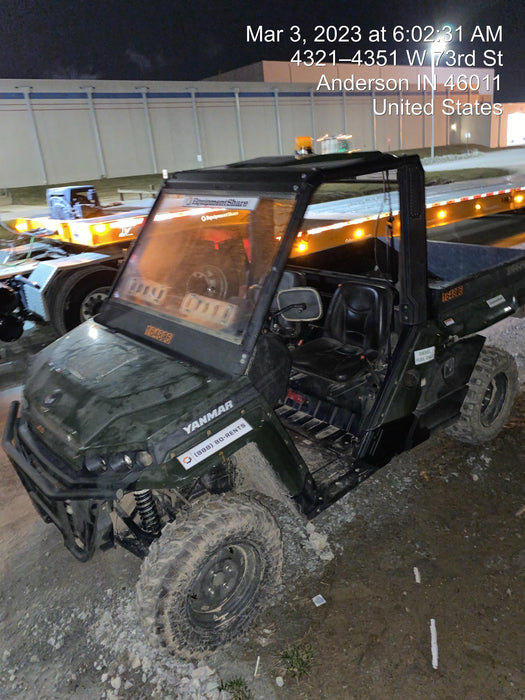 2021 Yanmar YU1000 Canopy, Steel Wheel, Poly WindShield, Beacon, Backup Alarm