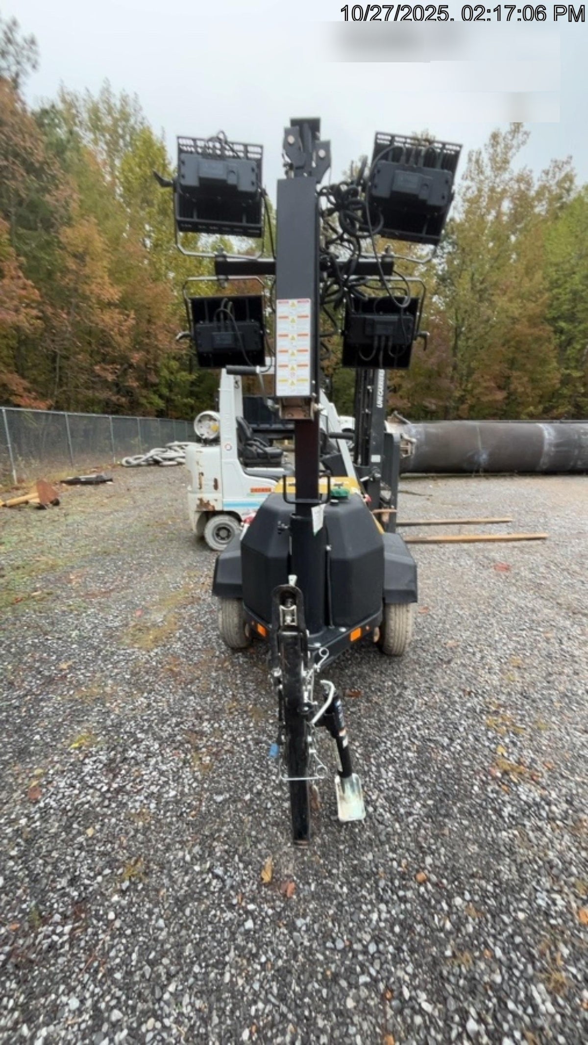 2022 Allmand NLV3GR (4) LED Light Fixture 350W, 23' Vertical Mast, 3kW Prime, Towable, ES Decals, T3