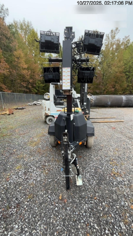 2022 Allmand NLV3GR (4) LED Light Fixture 350W, 23' Vertical Mast, 3kW Prime, Towable, ES Decals, T3
