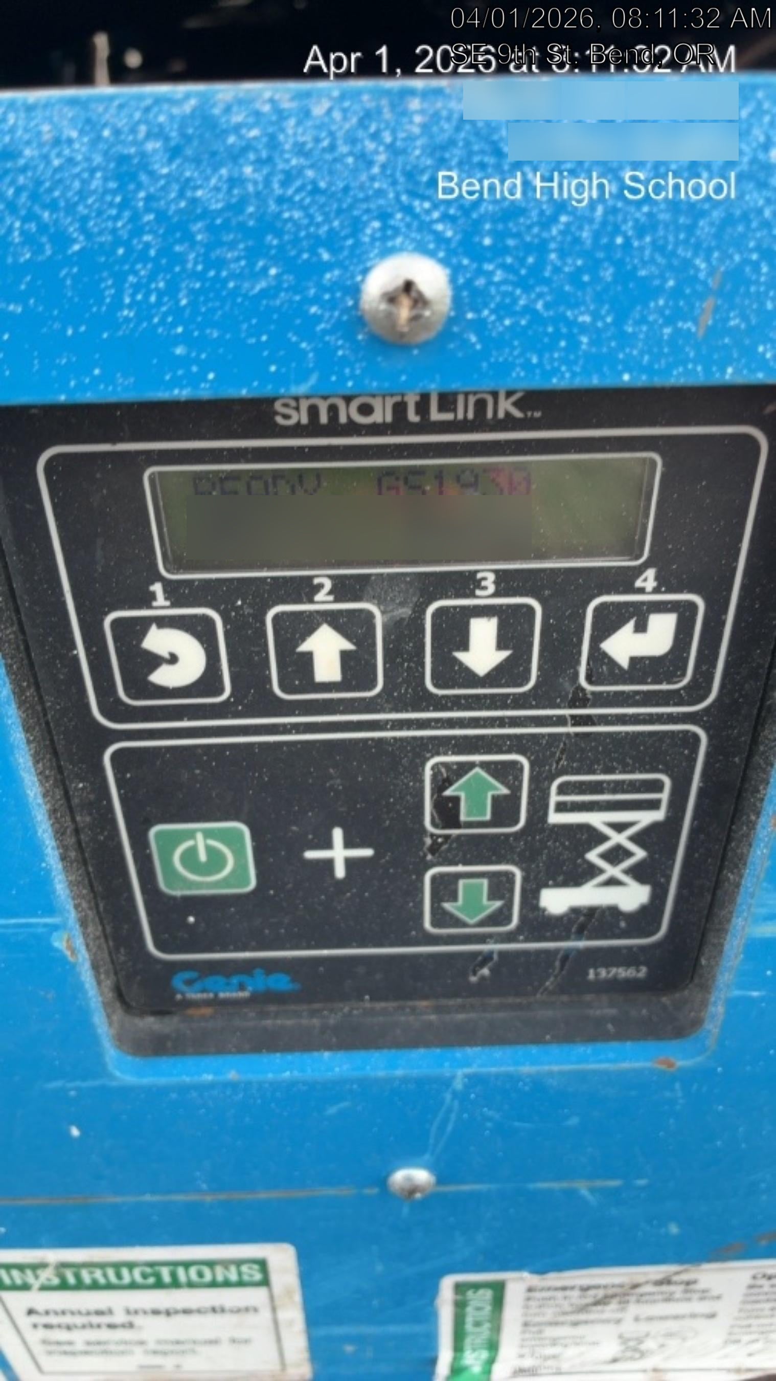 2020 Genie GS-1930 Solid Non Marking Tires, Beacon, Folding rails with half height swing gate, 800W Inverter
