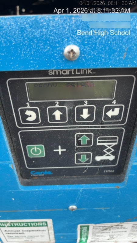 2020 Genie GS-1930 Solid Non Marking Tires, Beacon, Folding rails with half height swing gate, 800W Inverter
