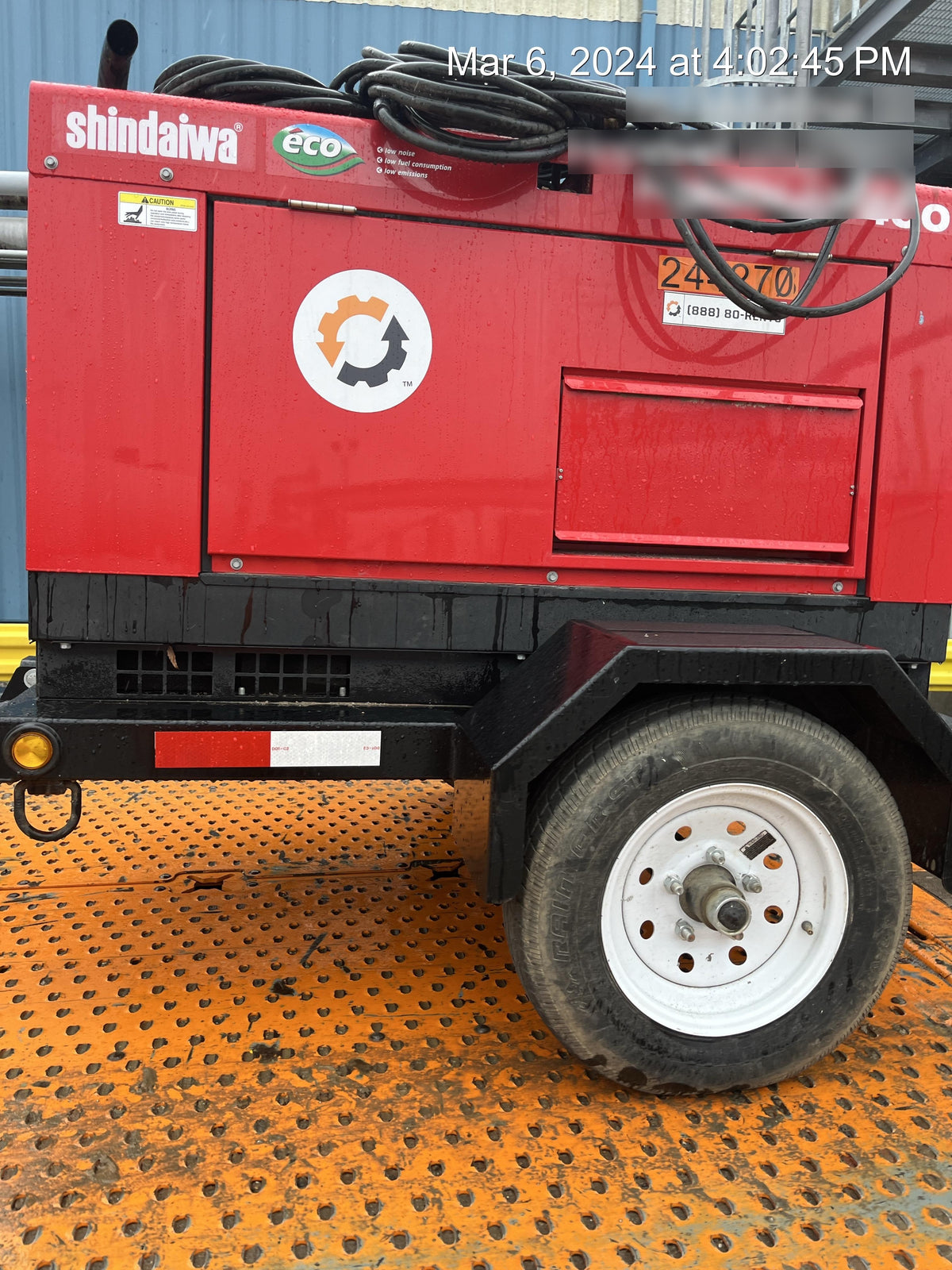 2022 Shindaiwa DGW400MDL Kubota D902 Engine, 23 HP, Dual Op Welder, Wire, Arc, Droop Stick, Tig, and CC Stick Functionality, Simulphase, 3 Phase and 1 Phase Gen Output, Single Axle NB Trlr, Slr Trckl Chrg 12V 12W, Fire Ext