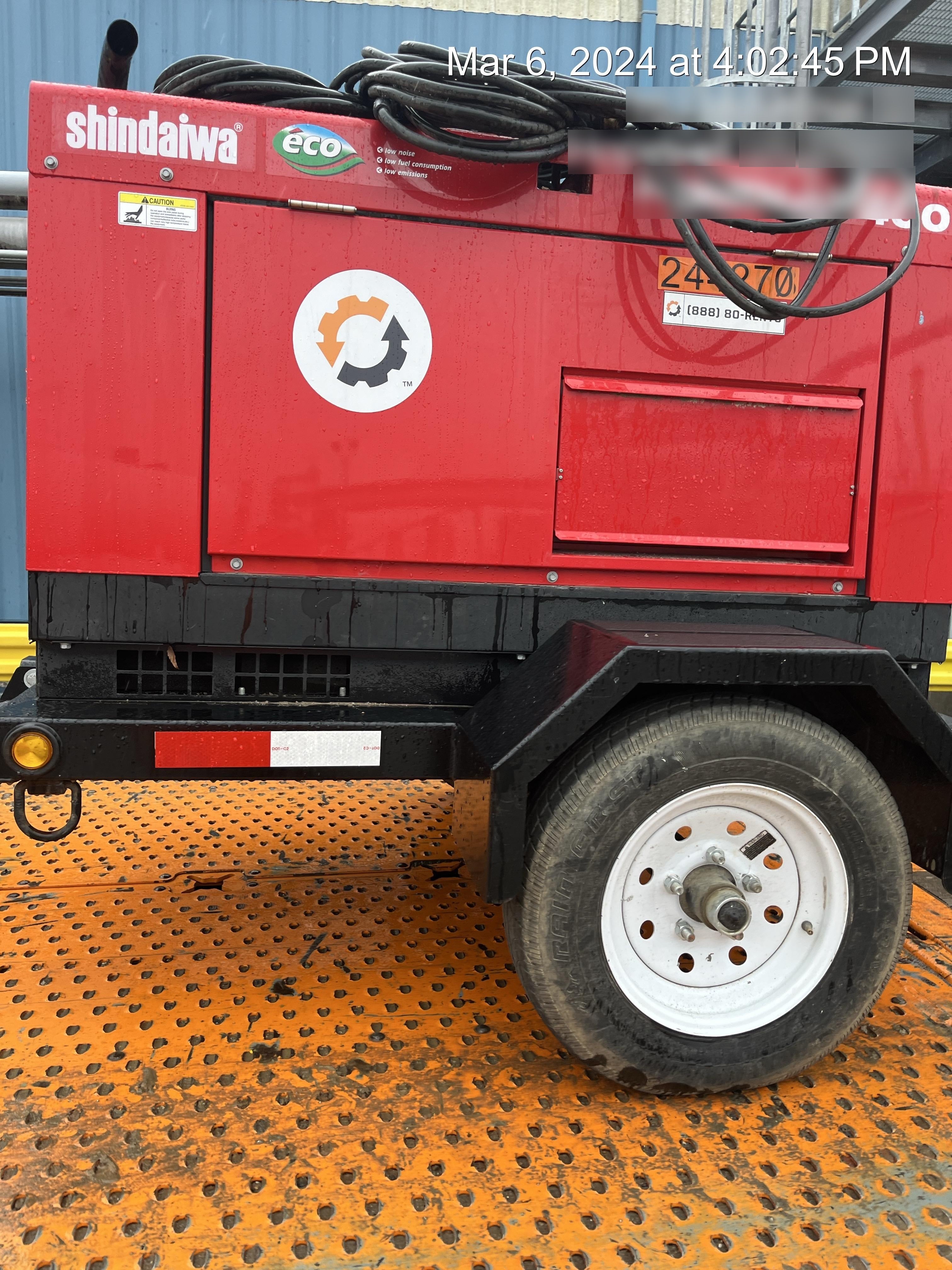 2022 Shindaiwa DGW400MDL Kubota D902 Engine, 23 HP, Dual Op Welder, Wire, Arc, Droop Stick, Tig, and CC Stick Functionality, Simulphase, 3 Phase and 1 Phase Gen Output, Single Axle NB Trlr, Slr Trckl Chrg 12V 12W, Fire Ext