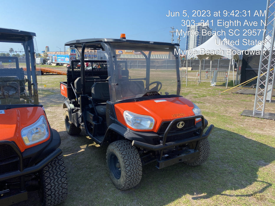 2022 Kubota RTV-X1140W-H Plastic Canopy, Windshield Acrylic Clear, LED Strobe Light, Wire Harness Kit, Back up Alarm