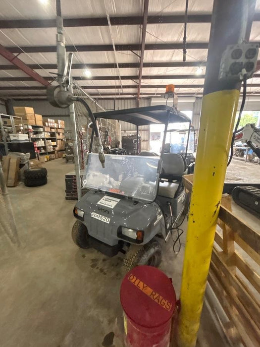 2022 Club Car CA100E Canopy, Fold down Windshield, Beacon, Back up Alarm, All-Trail Trials, HD 8 V Batteries, Trailer Hitch and Ball