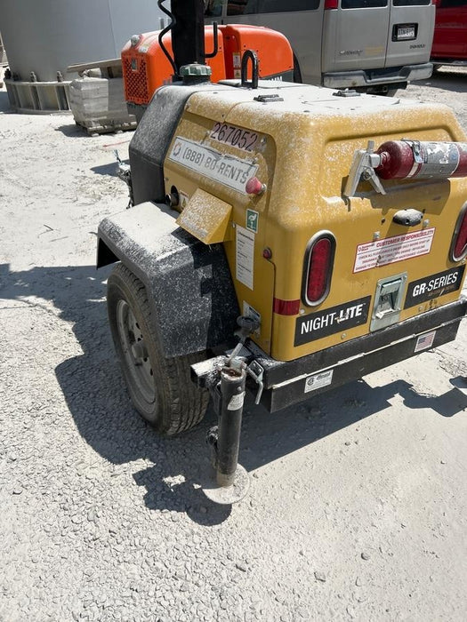 2022 Allmand NLV3GR (4) LED Light Fixture 350W, 23' Vertical Mast, 3kW Prime, Towable, ES Decals, T3