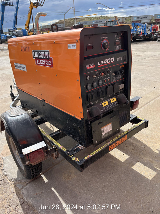 2022 Lincoln Electric LE400 Kubota V1505, Trlr, Cable Rack, Light Kit, ES Decals, T3