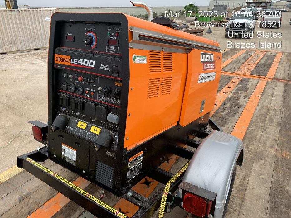 2022 Lincoln Electric LE400 Kubota V1505, Trlr, Cable Rack, Light Kit, ES Decals, T3