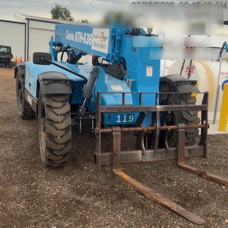 2018 Genie GTH-636 Genie GTH-636 w/Open ROPS, Solid Tires, Work Light/Beacon, 48" Carriage and Forks