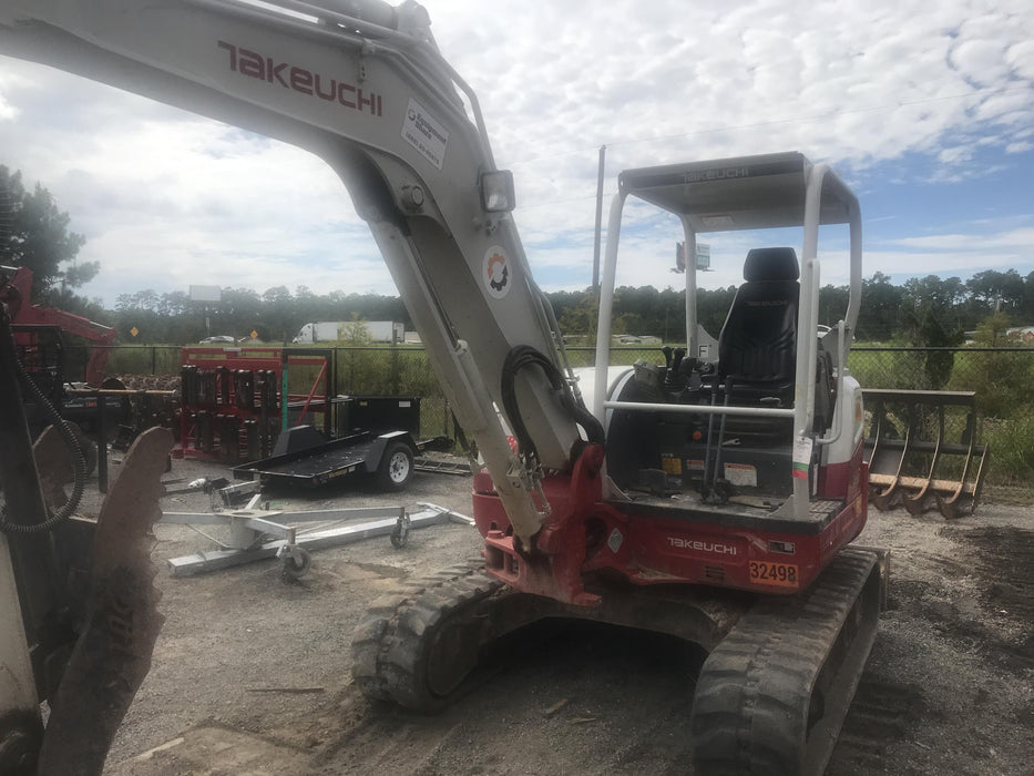 2019 Takeuchi TB260 Canopy, Standard Blade, Auxiliary hydraulics Manual QC, Hydraulic thumb, 12" ,18", 24" Bucket