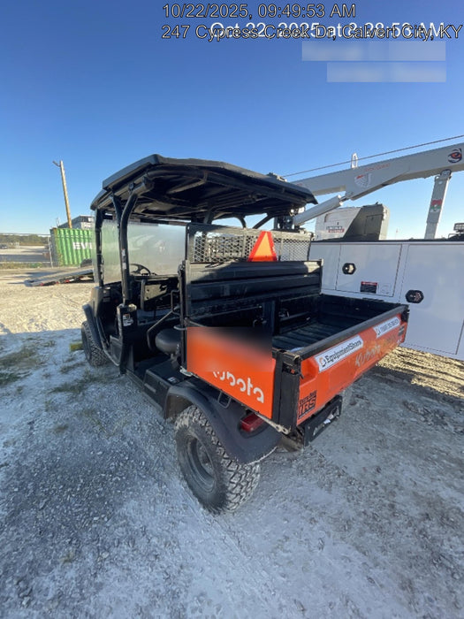 2022 Kubota RTV-X1140W-H Plastic Canopy, Windshield Acrylic Clear, LED Strobe Light, Wire Harness Kit, Back up Alarm