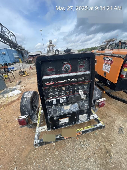 2021 Lincoln Electric Vantage 322 Vantage 322 Ready Pak 3 w/ Decals, ORANGE (includes trailer, cable rack, fender light kit) NO Telematics