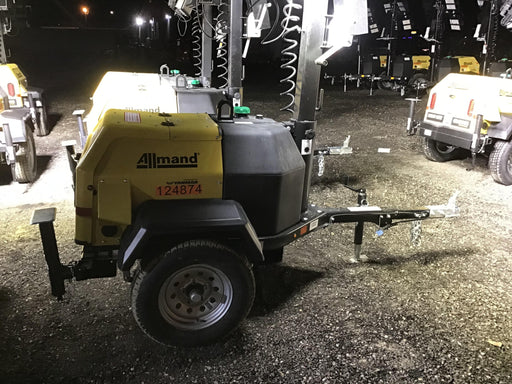 2020 Allmand NLV3GR (4) LED Light Fixture 350W, 23' Vertical Mast, 3kW Prime, Towable, Deep Sea L401, Leveling Jacks, Yanmar T4F 5.8hp