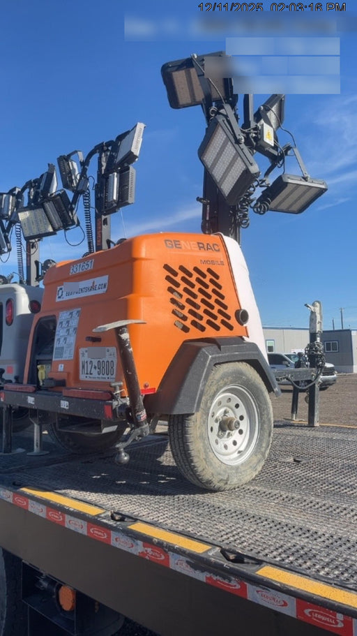 2023 Generac MLT2 Diesel, Flex Switch 120V Input, Powerzone Controller, (4) 320W LED Lights, 4kW Generator, 39.9 Gal Fuel Tank, 2" Ball, T3