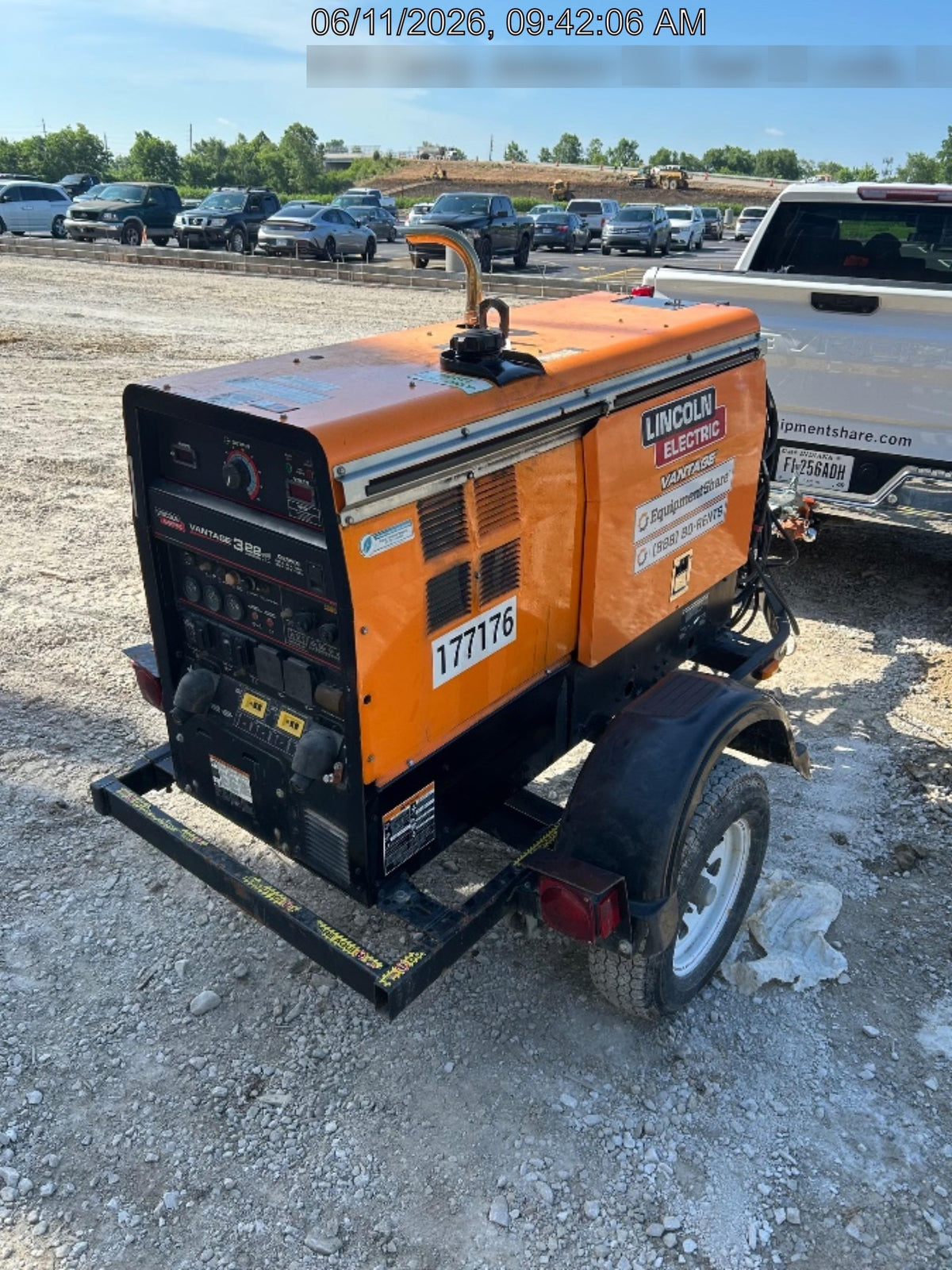 2021 Lincoln Electric Vantage 322 Vantage 322 Ready Pak 3 w/ Decals, ORANGE (includes trailer, cable rack, fender light kit) NO Telematics