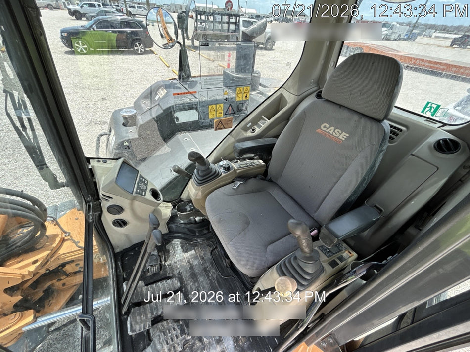 2017 Case CX80C CLOSED CAB, A/C,RUBBER TRACKS PADS,7'-2" ARM,THUMB