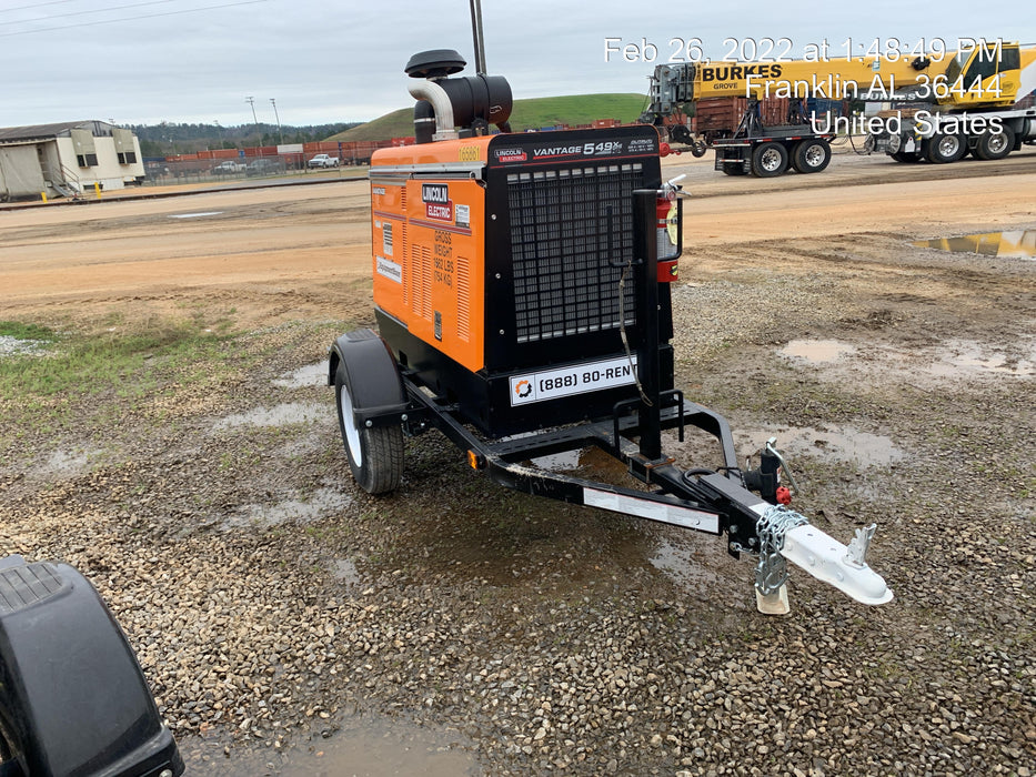 2021 Lincoln Electric Vantage 549X Ready Pak 3, ORANGE (includes trailer, cable rack, fender light kit)