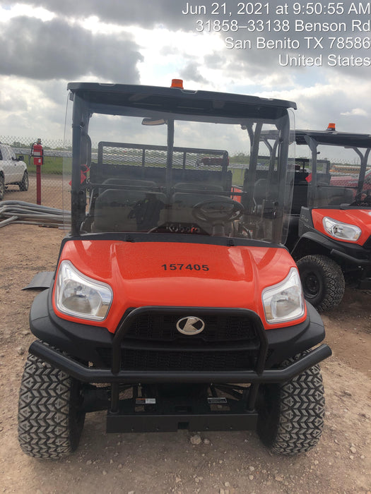 2021 Kubota RTV-X1140W-H Plastic Canopy, Windshield Acrylic Clear, LED Strobe Light, Wire Harness Kit, Back up Alarm
