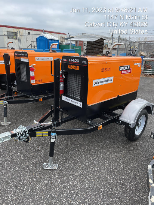 2022 Lincoln Electric LE400 Kubota V1505, Trlr, Cable Rack, Light Kit, ES Decals, T3