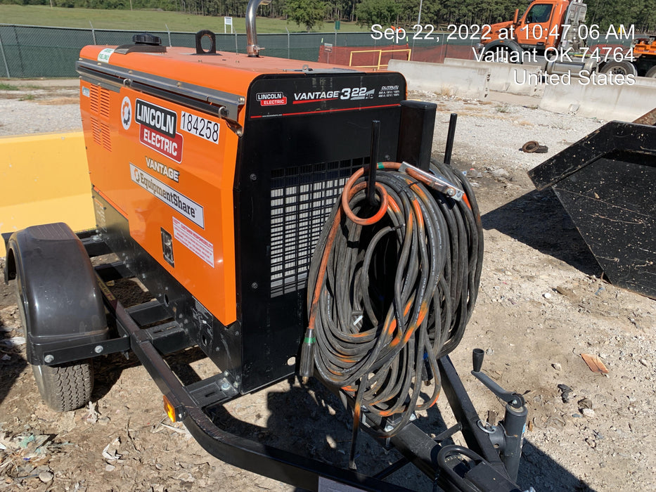 2021 Lincoln Electric Vantage 549X Ready Pak 3, ORANGE (includes trailer, cable rack, fender light kit)