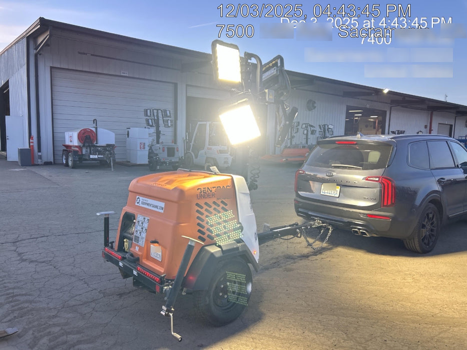 2023 Generac MLT2 Diesel, Flex Switch 120V Input, Powerzone Controller, (4) 320W LED Lights, 4kW Generator, 39.9 Gal Fuel Tank, 2" Ball, T3