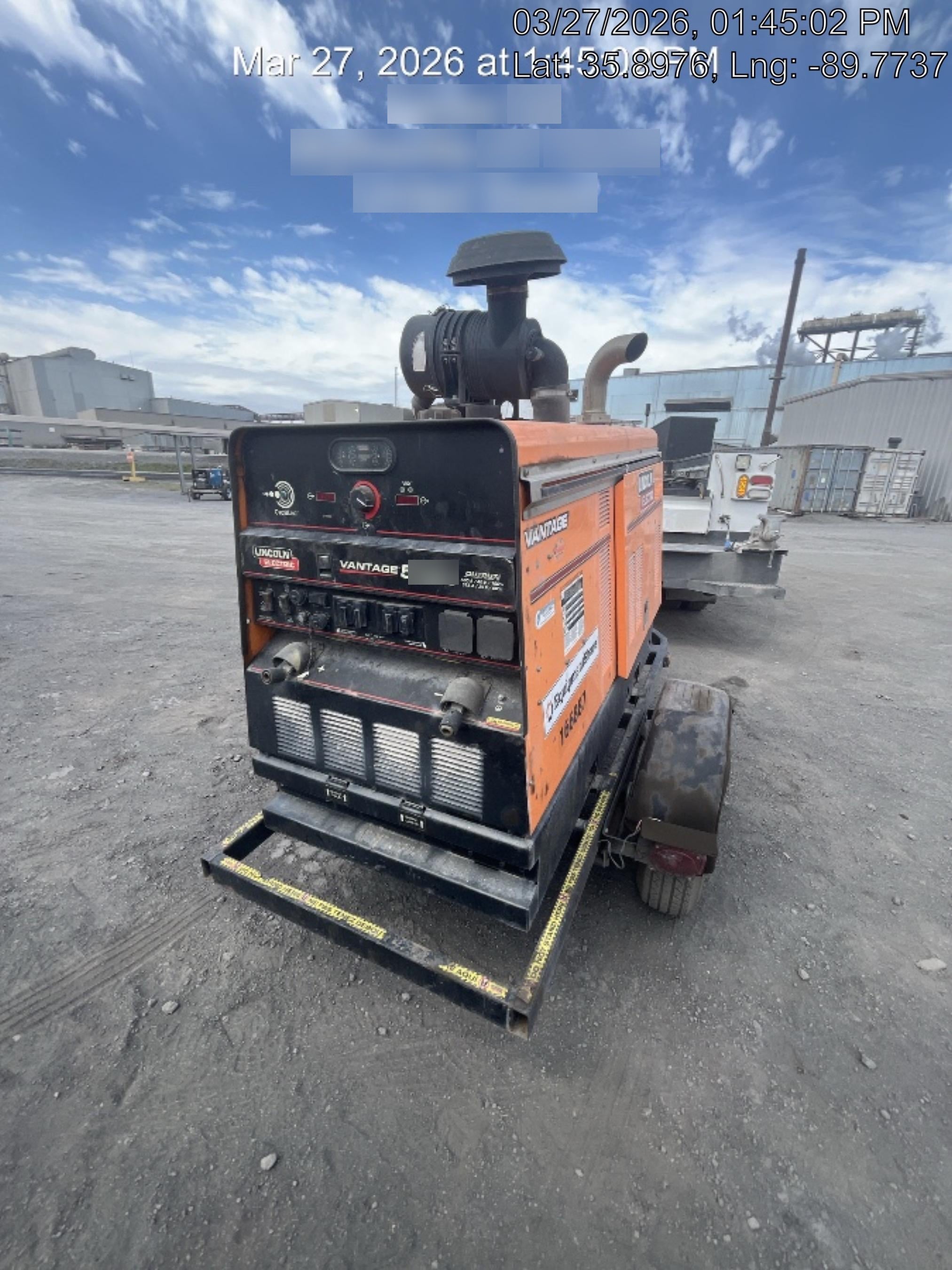 2021 Lincoln Electric Vantage 549X Ready Pak 3, ORANGE (includes trailer, cable rack, fender light kit)